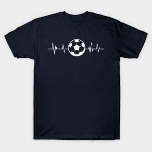 football heartbeat sports lover football T-Shirt